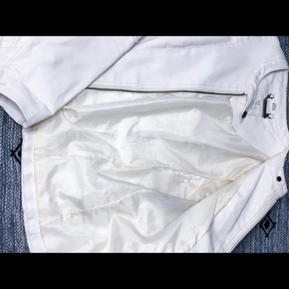 JOU JOU Junior’s Cream Leather Jacket - Picture 3 of 5